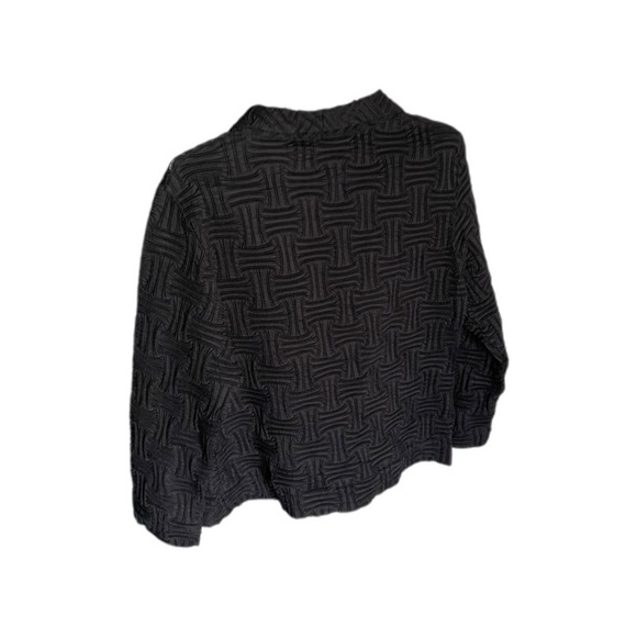 Great Cavalier By St Paul Black Textured Pattern Button Down Jacket Women’s L - Picture 4 of 10